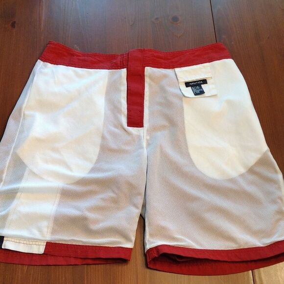 Vintage Nautica NS83 Swim shorts, Size 36, Red, White and Blue. - Picture 3 of 8